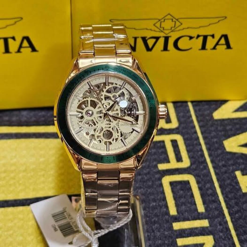 Invicta Skeleton Automatic Watch – Gold & Silver Two-Tone – Men’s Luxury Design